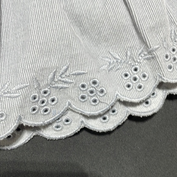 Scalloped thin corduroy skirt gray - Picture 3 of 5